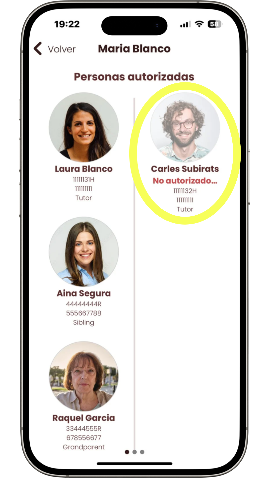 Vista a l'app de recollidors amb dies no autoritzats