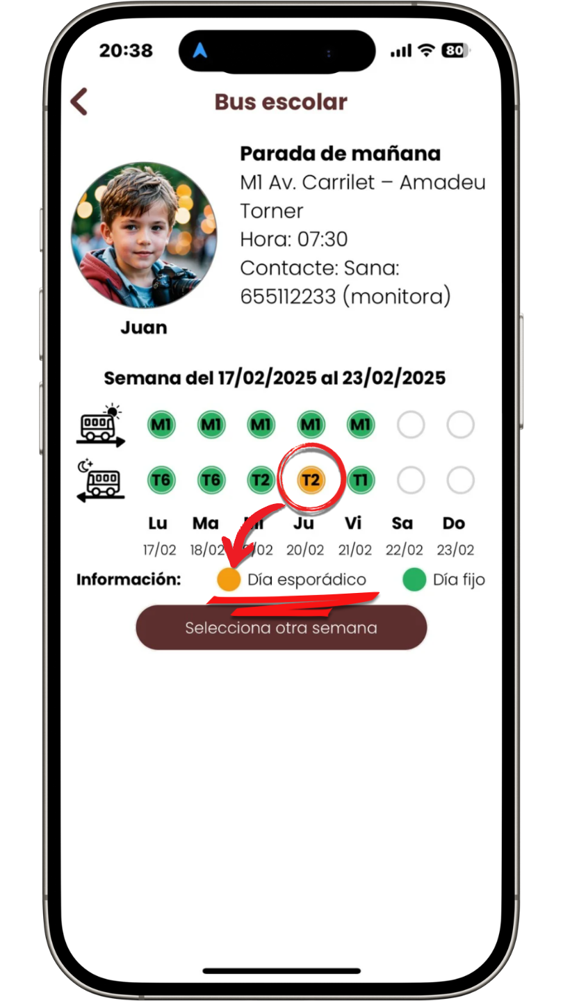 Canvi de parada de fixe a esporàdic