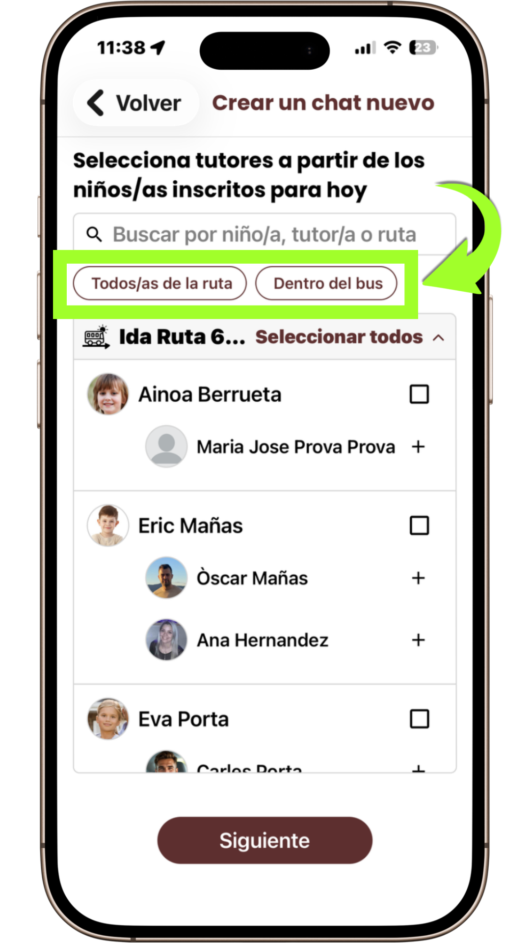 Xat amb famílies