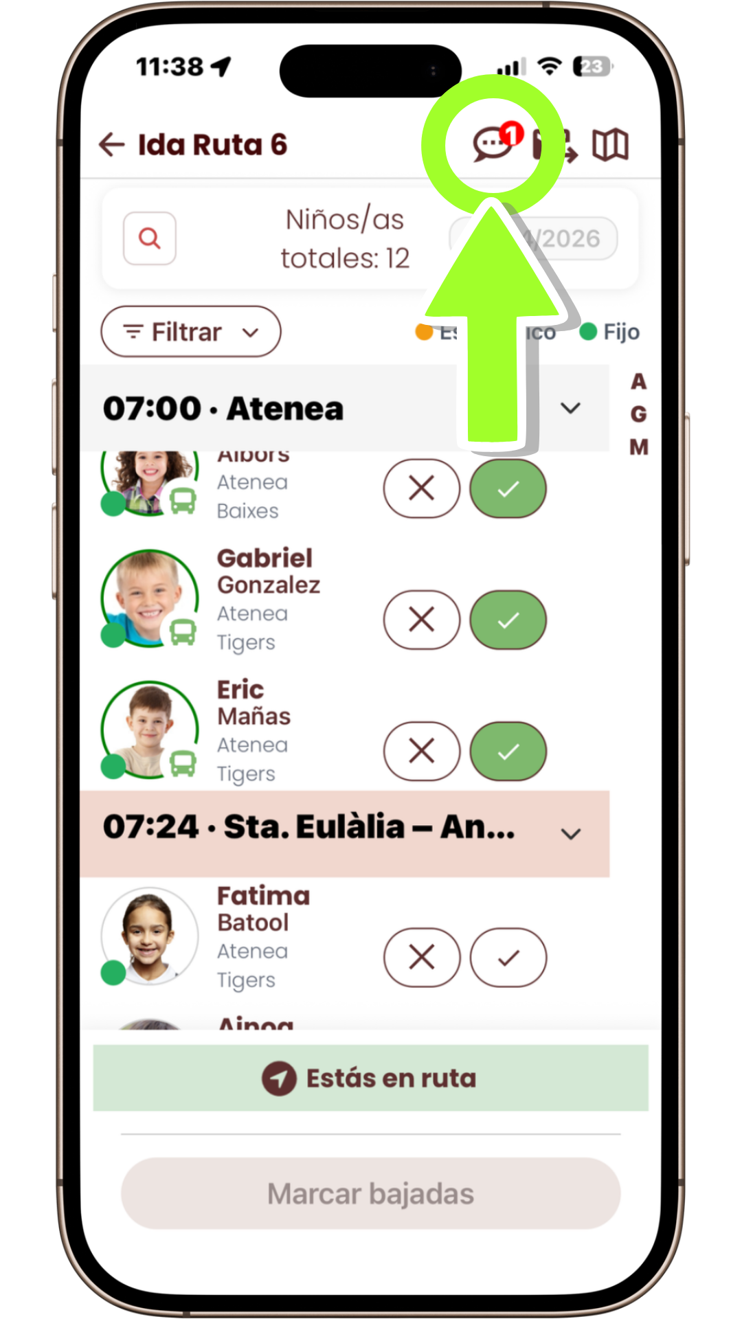 Comunicación desde el autobús