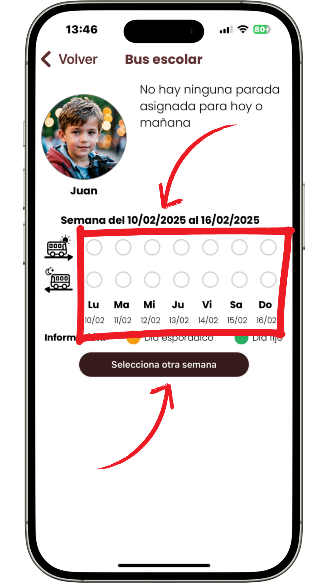 Cambiar vista de la semana