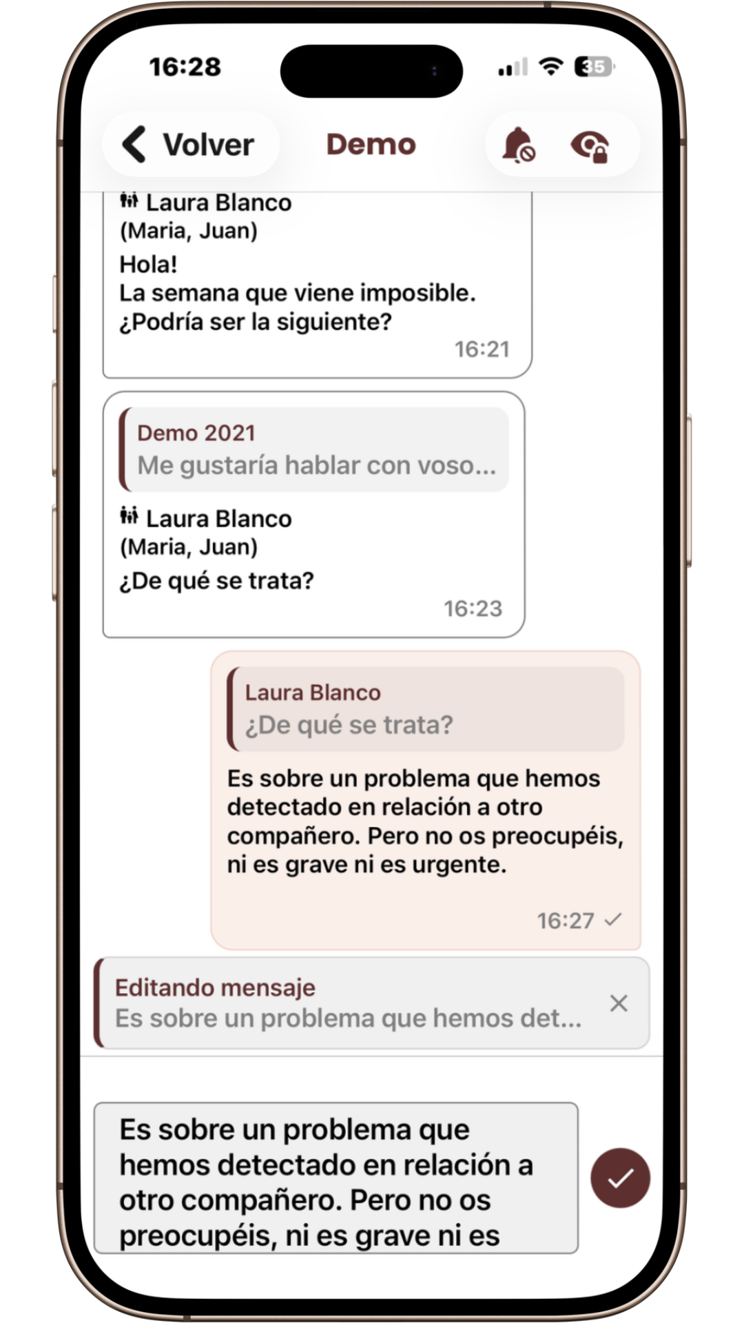 Mockup del chat de Qualla Kids